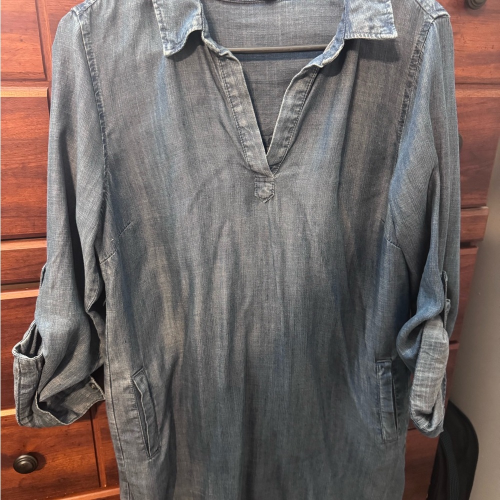 Velvet Heart Washed Denim-Look Dress